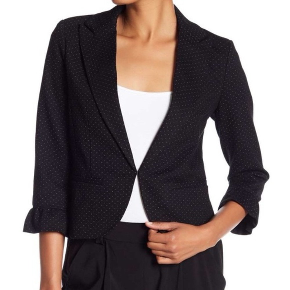 Ananda and Chelsea Black Polka Dot Blazer